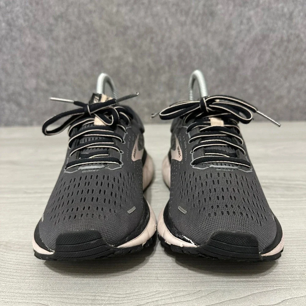 Brooks Ghost 13 Running Shoes Womens 6 Black Pink Neutral Cushion Sneakers‎